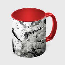 Кружка 3D Лайнбекер в белом, цвет: 3D-белый + красный