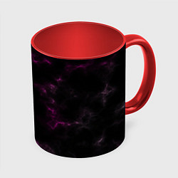 Кружка 3D Black pink, цвет: 3D-белый + красный
