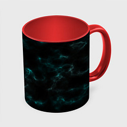 Кружка 3D Color black turquoise, цвет: 3D-белый + красный