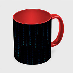 Кружка 3D Color black blue, цвет: 3D-белый + красный