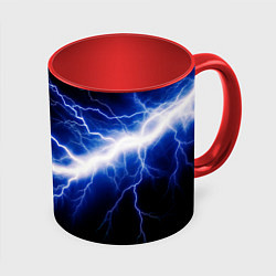 Кружка 3D Lightning blue, цвет: 3D-белый + красный