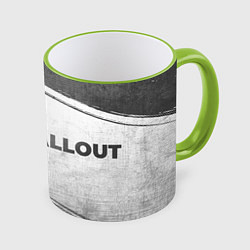 Кружка 3D Fallout - white gradient по-горизонтали, цвет: 3D-светло-зеленый кант