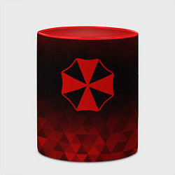 Кружка 3D Resident Evil red poly, цвет: 3D-белый + красный — фото 2