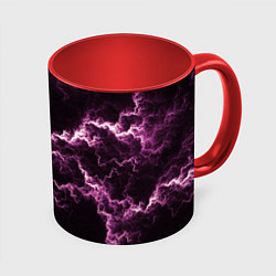 Кружка 3D Lightning pink glow, цвет: 3D-белый + красный