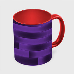 Кружка 3D Color purple square, цвет: 3D-белый + красный