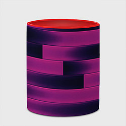 Кружка 3D Color pink square, цвет: 3D-белый + красный — фото 2