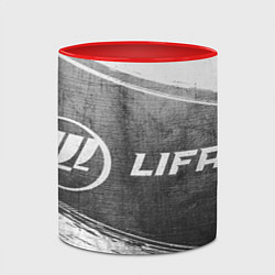 Кружка 3D Lifan - grey gradient по-горизонтали, цвет: 3D-белый + красный — фото 2