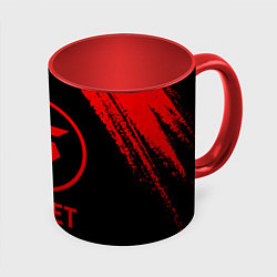 Кружка цветная Skillet - red gradient