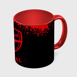 Кружка 3D Arsenal - red gradient, цвет: 3D-белый + красный