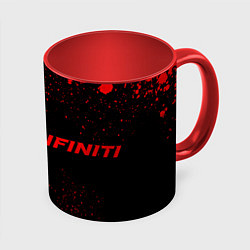Кружка 3D Infiniti - red gradient по-горизонтали, цвет: 3D-белый + красный