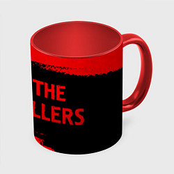 Кружка 3D The Killers - red gradient по-горизонтали, цвет: 3D-белый + красный