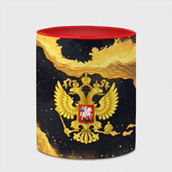 Кружка 3D Герб России - черно-золотой фон, цвет: 3D-белый + красный — фото 2