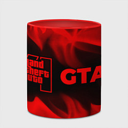 Кружка 3D GTA6 - red gradient по-горизонтали, цвет: 3D-белый + красный — фото 2