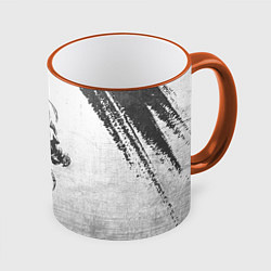 Кружка 3D Iron Maiden - white gradient, цвет: 3D-оранжевый кант