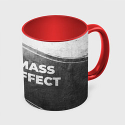 Кружка 3D Mass Effect - grey gradient по-горизонтали, цвет: 3D-белый + красный