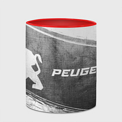 Кружка 3D Peugeot - grey gradient по-горизонтали, цвет: 3D-белый + красный — фото 2