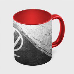 Кружка 3D Volkswagen - grey gradient, цвет: 3D-белый + красный