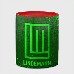 Кружка 3D Lindemann - green gradient, цвет: 3D-белый + красный — фото 2