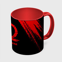 Кружка 3D God of War - red gradient, цвет: 3D-белый + красный