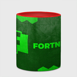 Кружка 3D Fortnite - green gradient по-горизонтали, цвет: 3D-белый + красный — фото 2