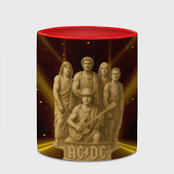 Кружка 3D ACDC стиль памятника, цвет: 3D-белый + красный — фото 2
