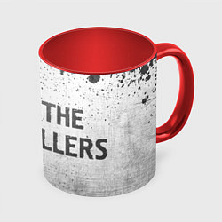 Кружка 3D The Killers - white gradient по-горизонтали, цвет: 3D-белый + красный