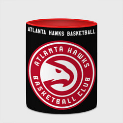 Кружка 3D Atlanta Hawks basketball, цвет: 3D-белый + красный — фото 2