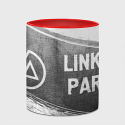 Кружка 3D Linkin Park - grey gradient по-горизонтали, цвет: 3D-белый + красный — фото 2