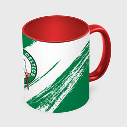 Кружка 3D Boston Celtics white and green, цвет: 3D-белый + красный