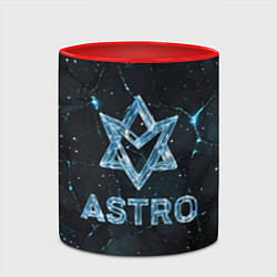 Кружка 3D Astro логотип из синего стекла, цвет: 3D-белый + красный — фото 2