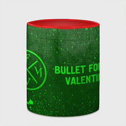 Кружка 3D Bullet For My Valentine - green gradient по-горизо, цвет: 3D-белый + красный — фото 2