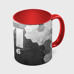 Кружка 3D GTA 6 - grey gradient, цвет: 3D-белый + красный