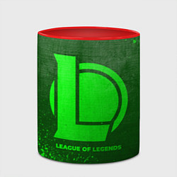 Кружка 3D League of Legends - green gradient, цвет: 3D-белый + красный — фото 2