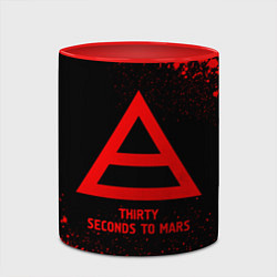 Кружка 3D Thirty Seconds to Mars - red gradient, цвет: 3D-белый + красный — фото 2