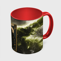 Кружка 3D Карта с Билли Айлиш, цвет: 3D-белый + красный