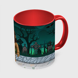 Кружка 3D Bones в стиле куклы Вуды, цвет: 3D-белый + красный