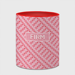 Кружка 3D Плавающий эффект - Фирм розовый, цвет: 3D-белый + красный — фото 2