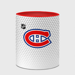 Кружка 3D Монреаль Канадиенс - белый фон, цвет: 3D-белый + красный — фото 2