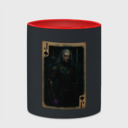 Кружка 3D Кувад Дак: валет пик, цвет: 3D-белый + красный — фото 2