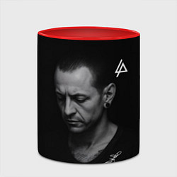 Кружка 3D Честер Беннингтон - легенда, цвет: 3D-белый + красный — фото 2