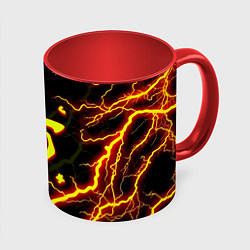 Кружка 3D Doom молнии шторм, цвет: 3D-белый + красный