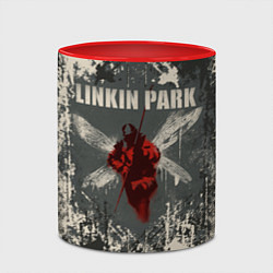 Кружка 3D Linkin Park - Hybrid Theory, цвет: 3D-белый + красный — фото 2
