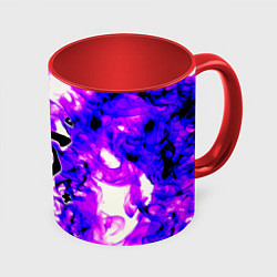 Кружка 3D Doom неоновый огонь лого, цвет: 3D-белый + красный