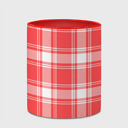 Кружка 3D Checked red white, цвет: 3D-белый + красный — фото 2