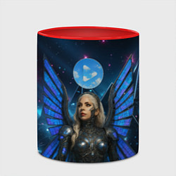 Кружка 3D Космическая Леди Гага, цвет: 3D-белый + красный — фото 2