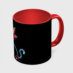 Кружка 3D Котодракула, цвет: 3D-белый + красный