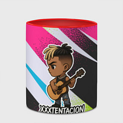 Кружка 3D XXXTentacion в мультяшном стиле, цвет: 3D-белый + красный — фото 2
