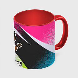 Кружка 3D XXXTentacion в мультяшном стиле, цвет: 3D-белый + красный