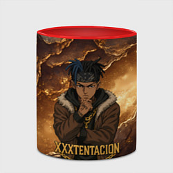 Кружка 3D XXXTentacion anime style, цвет: 3D-белый + красный — фото 2