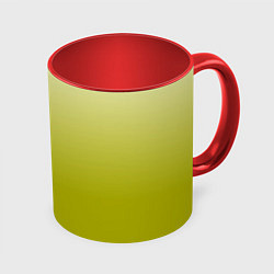Кружка 3D Градиент лаймовый, цвет: 3D-белый + красный